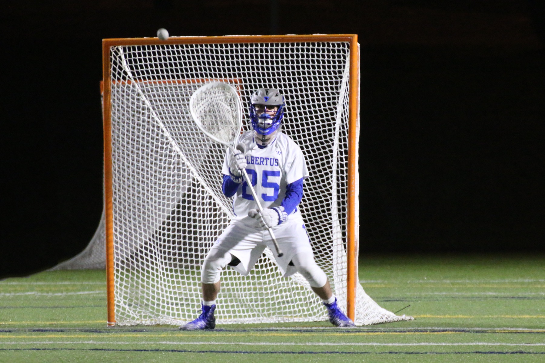 Brunetti Sets School Record for Saves in Falcons' Loss to Norwich