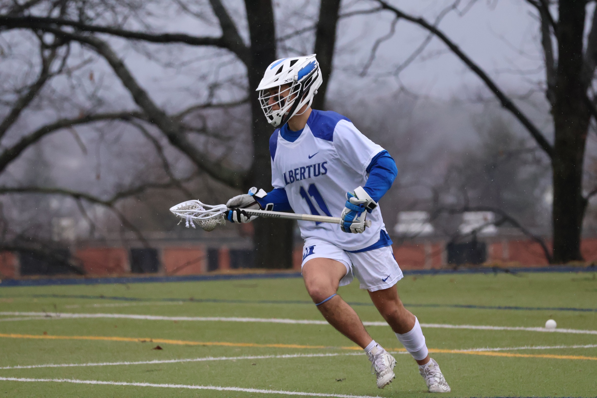 Kirwin, Strecker Each Notch Hat Trick, But Men's Lacrosse Loses Tough Double OT Game To Elms