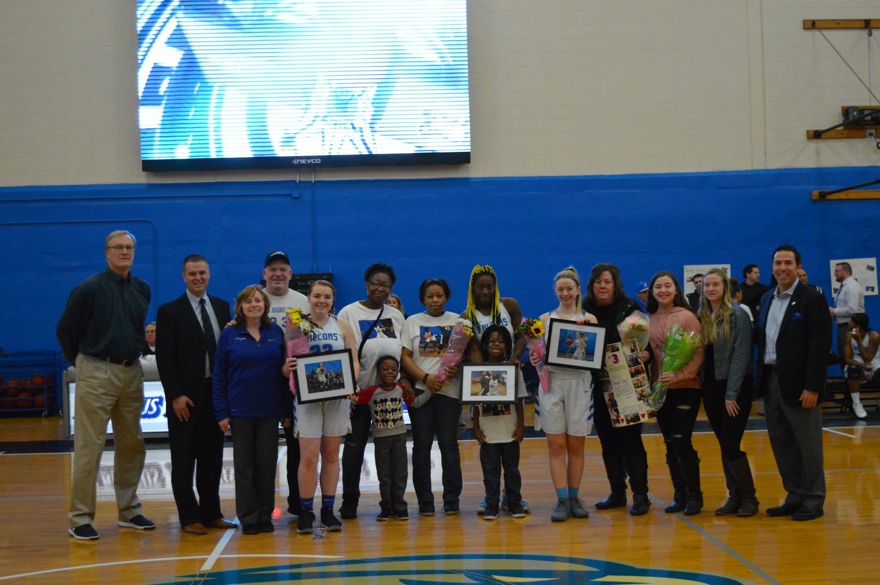 Women's Basketball Rallies Past Suffolk on Senior Day