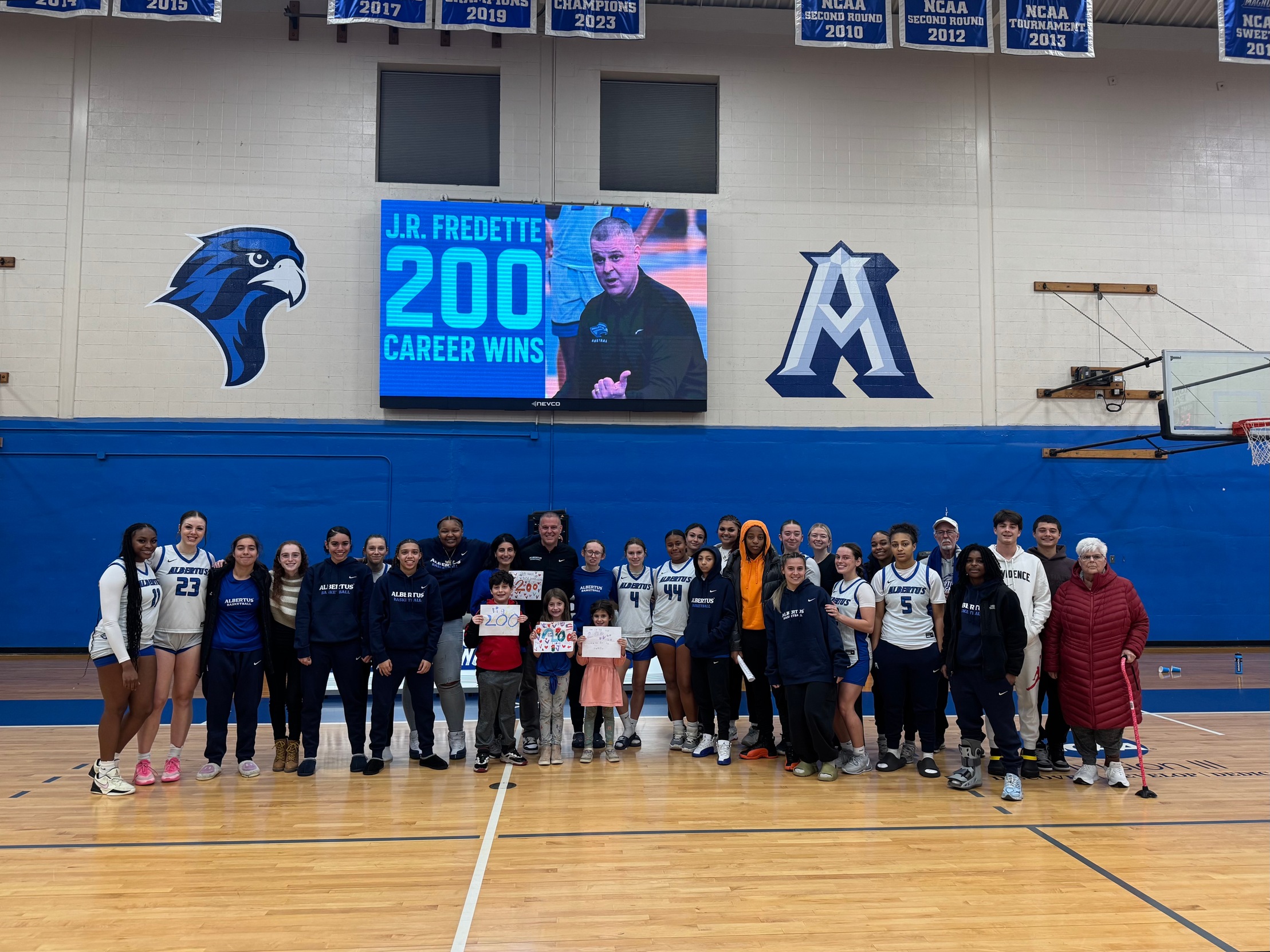 Fredette Earns 200th Win As Women's Basketball Gets First Victory Of Season Over Farmingdale State