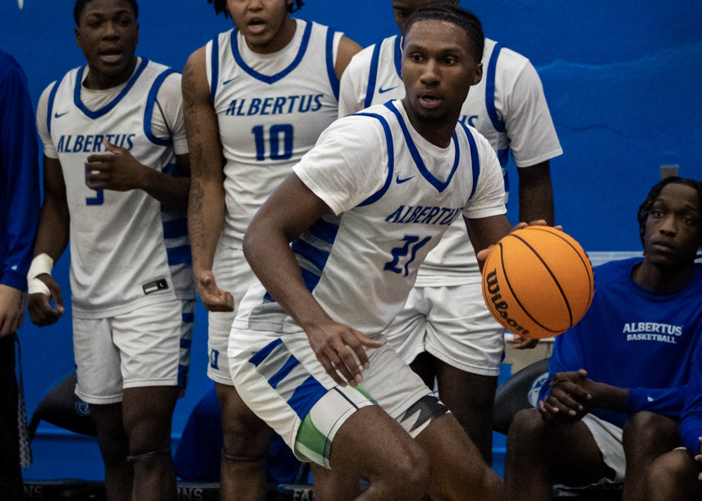 Four Score In Double Figures As Men's Basketball Rolls Past NEC In GNAC Win