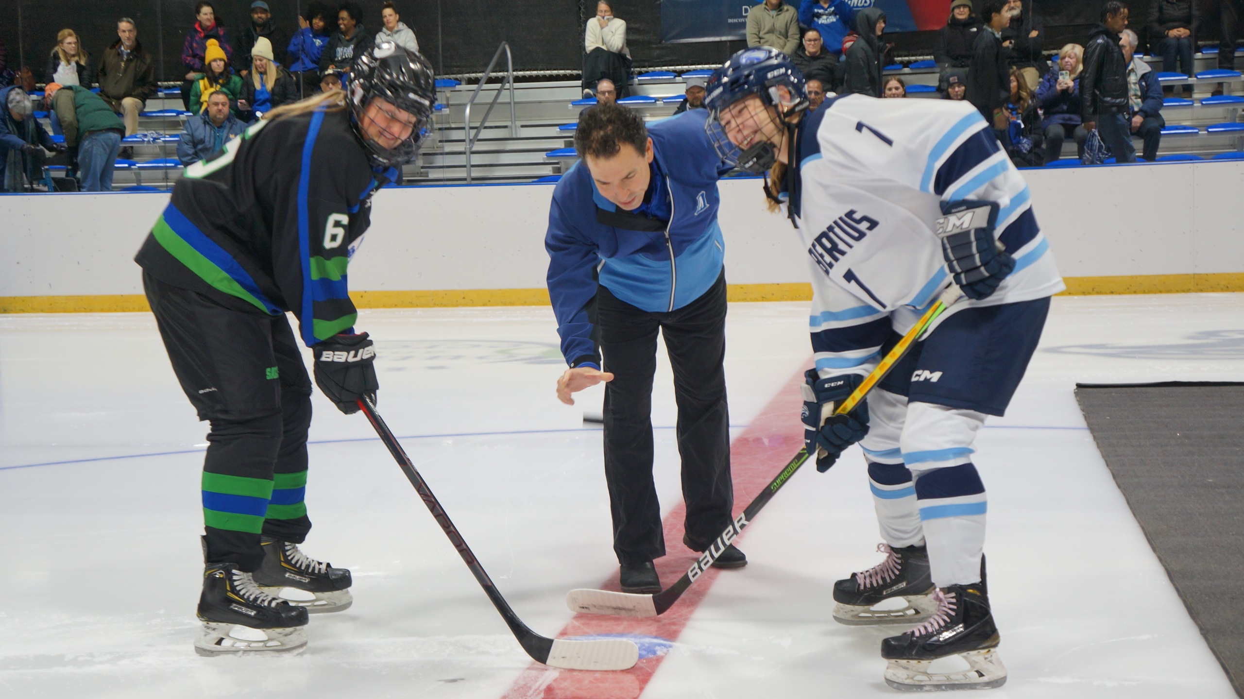 Women's Hockey Plays First Home Game In Program History; Falls To Salve Regina