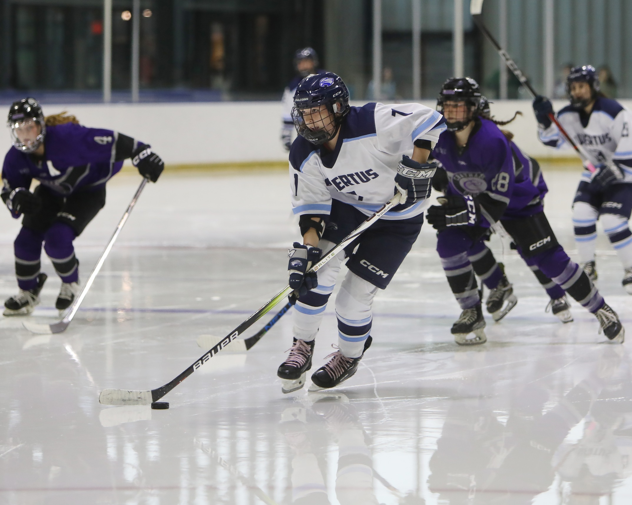 Martin Nets Game-Winner in OT for Women's Ice Hockey's First NEHC Win Over NEC